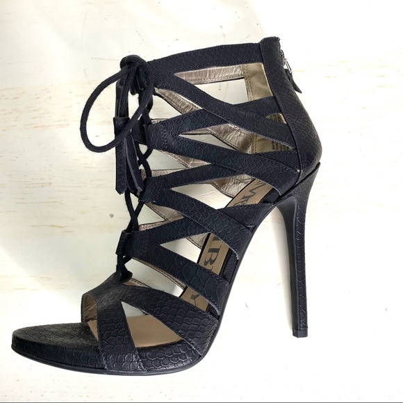 Sam & Libby Strappy Caged Stiletto Heels - Picture 3 of 8